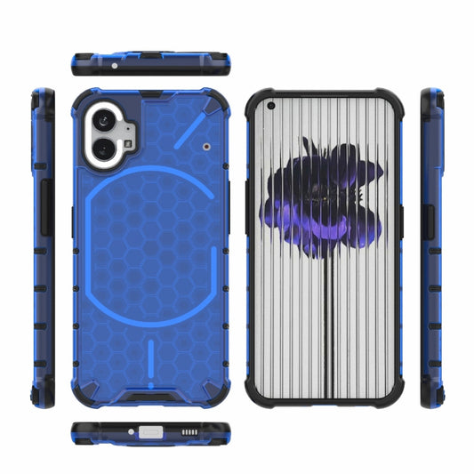 For Nothing Phone 1 Shockproof Honeycomb PC + TPU Protective Phone Case(Blue) - Nothing Cases by buy2fix | Online Shopping UK | buy2fix