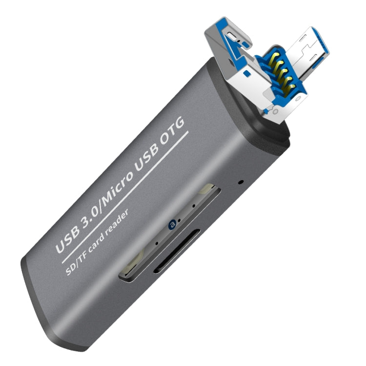 ADS-102 USB Multi-function OTG Card Reader(Grey) by buy2fix