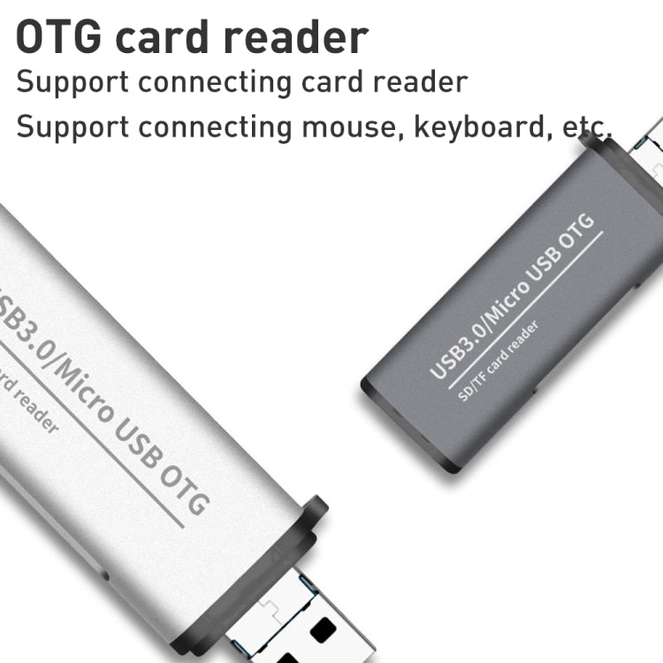 ADS-102 USB Multi-function OTG Card Reader(Grey) by buy2fix