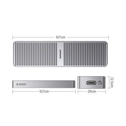 ORICO FV25C3-G2-GY 10Gbps USB3.2 Gen2 Type-C M.2 NVMe/NGFF(SATA) Dual Protocol SSD Enclosure(Grey) by ORICO