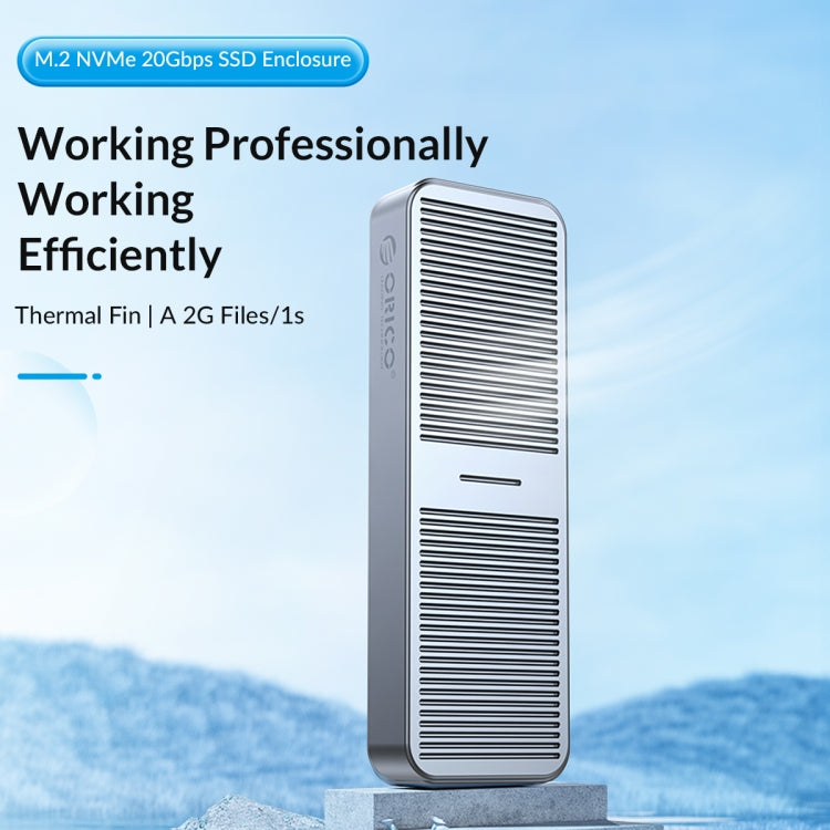 ORICO FV25C3-G2-SV 10Gbps USB3.2 Gen2 Type-C M.2 NVMe/NGFF(SATA) Dual Protocol SSD Enclosure(Silver) by ORICO