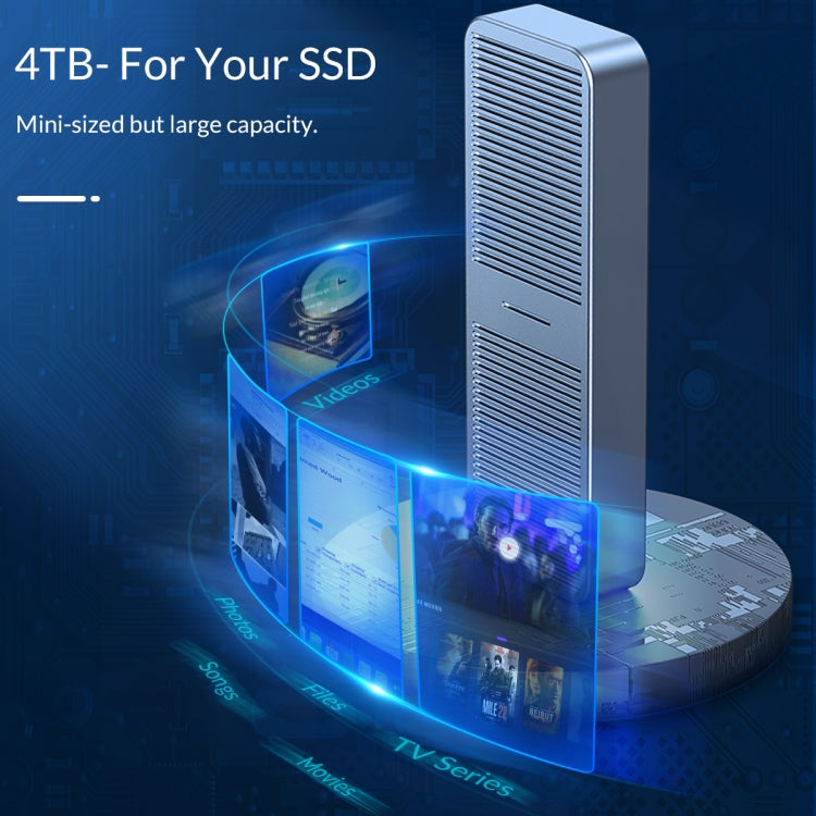 ORICO M224C3-U4-GY M.2 NVME 40Gbps SSD Enclosure(Grey) by ORICO