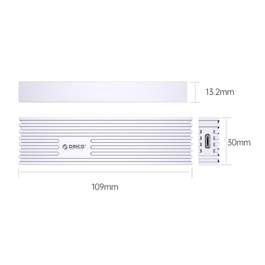 ORICO FV35C3-G2-SV 10Gbps USB3.2 Gen2 Type-C M.2 NVMe/NGFF(SATA) Dual Protocol SSD Enclosure(Silver) - HDD Enclosure by ORICO | Online Shopping UK | buy2fix