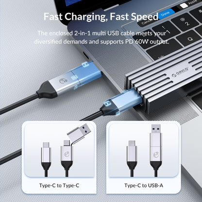 ORICO M233C3-G4-RG USB3.2 20Gbps M.2 NVMe SSD Enclosure(Gold) by ORICO