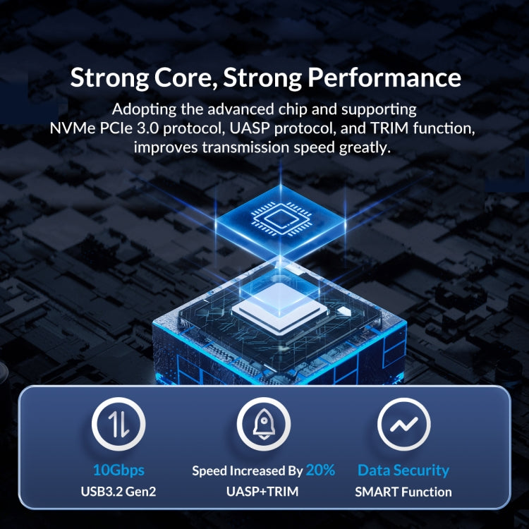 ORICO M212C3-G2-RG 10Gbps M.2 NVMe SSD Enclosure(Gold) by ORICO