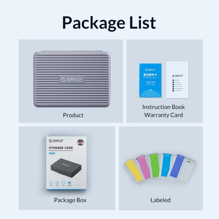 ORICO PHA35 3.5 inch Hard Drive Protection Case(Grey) by ORICO