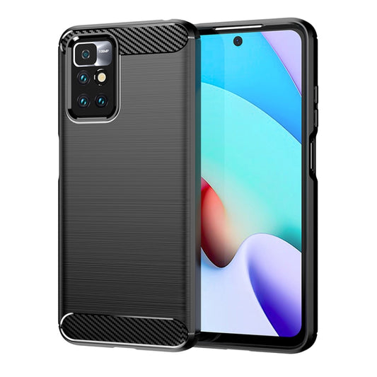For Xiaomi Redmi 10 / 10 Prime Brushed Texture Carbon Fiber TPU Case(Black) - Xiaomi Cases by buy2fix | Online Shopping UK | buy2fix