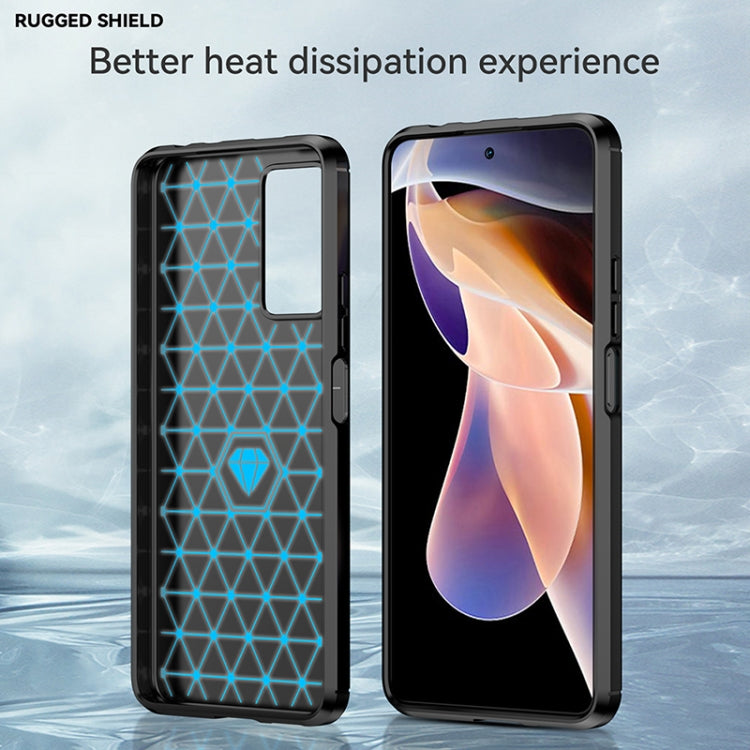 For Xiaomi Redmi Note 11 Pro / Note 11 Pro+ Brushed Texture Carbon Fiber TPU Case(Black) by buy2fix