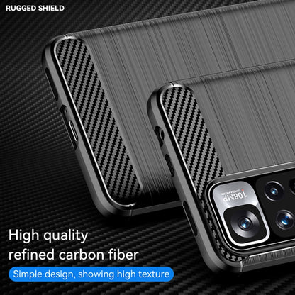 For Xiaomi Redmi Note 11 Pro / Note 11 Pro+ Brushed Texture Carbon Fiber TPU Case(Black) by buy2fix