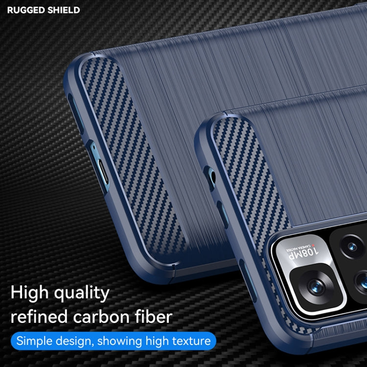 For Xiaomi Redmi Note 11 Pro / Note 11 Pro+ Brushed Texture Carbon Fiber TPU Case(Navy Blue) by buy2fix