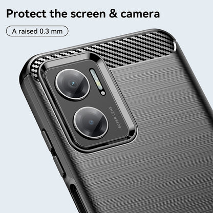 For Xiaomi Redmi 10 Prime+ 5G Brushed Texture Carbon Fiber TPU Case(Black) by buy2fix