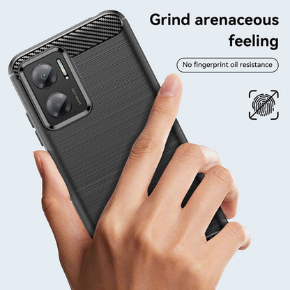 For Xiaomi Redmi 10 Prime+ 5G Brushed Texture Carbon Fiber TPU Case(Black) by buy2fix