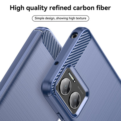 For Xiaomi Redmi 10 Prime+ 5G Brushed Texture Carbon Fiber TPU Case(Blue) by buy2fix
