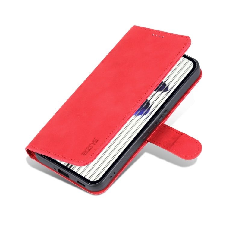 For Nothing Phone 1 AZNS Skin Feel Calf Texture Flip Leather Phone Case (Red) - Nothing Cases by AZNS | Online Shopping UK | buy2fix