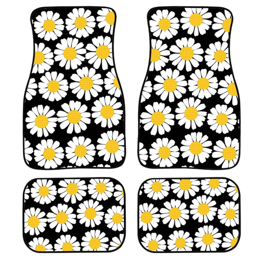 4 in 1 Daisy Pattern Universal Printing Auto Car Floor Mats Set, Style:K3689GP - In Car by buy2fix | Online Shopping UK | buy2fix