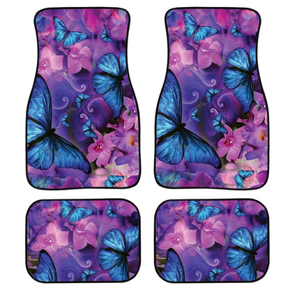 4 in 1 Butterfly Pattern Universal Printing Auto Car Floor Mats Set, Style:HN063 - Floor Mats by buy2fix | Online Shopping UK | buy2fix
