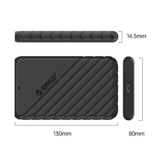 ORICO 25PW1-C3 USB to Type-C 2.5 inch External Storage Hard Drive Case(Black) - HDD Enclosure by ORICO | Online Shopping UK | buy2fix