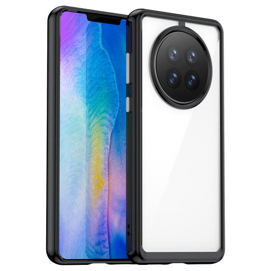 For Huawei Mate 50 Pro Colorful Series Acrylic + TPU Phone Case(Black) - Huawei Cases by buy2fix | Online Shopping UK | buy2fix
