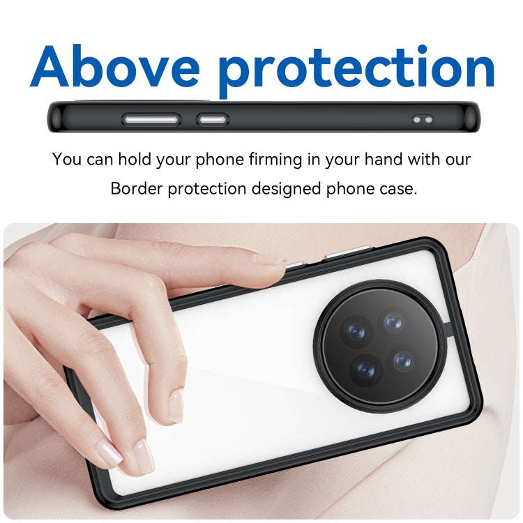 For Huawei Mate 50 Pro Colorful Series Acrylic + TPU Phone Case(Black) - Huawei Cases by buy2fix | Online Shopping UK | buy2fix