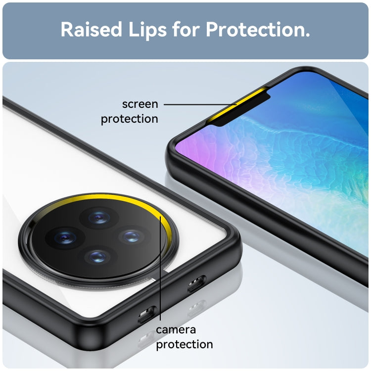 For Huawei Mate 50 Pro Colorful Series Acrylic + TPU Phone Case(Black) - Huawei Cases by buy2fix | Online Shopping UK | buy2fix