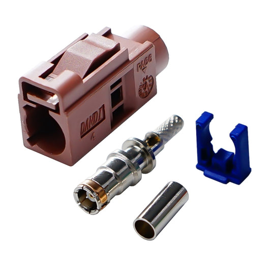 For RG174 Cable Fakra Radio Crimp Female Jack / Plug Connector with Phantom RF Coaxial(Fakra F) by buy2fix