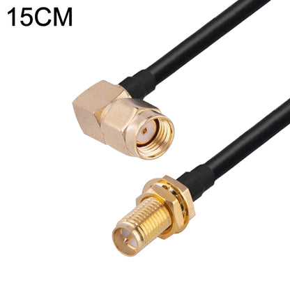 RP-SMA Male Elbow to RP-SMA Female RG174 RF Coaxial Adapter Cable, Length: 15cm by buy2fix