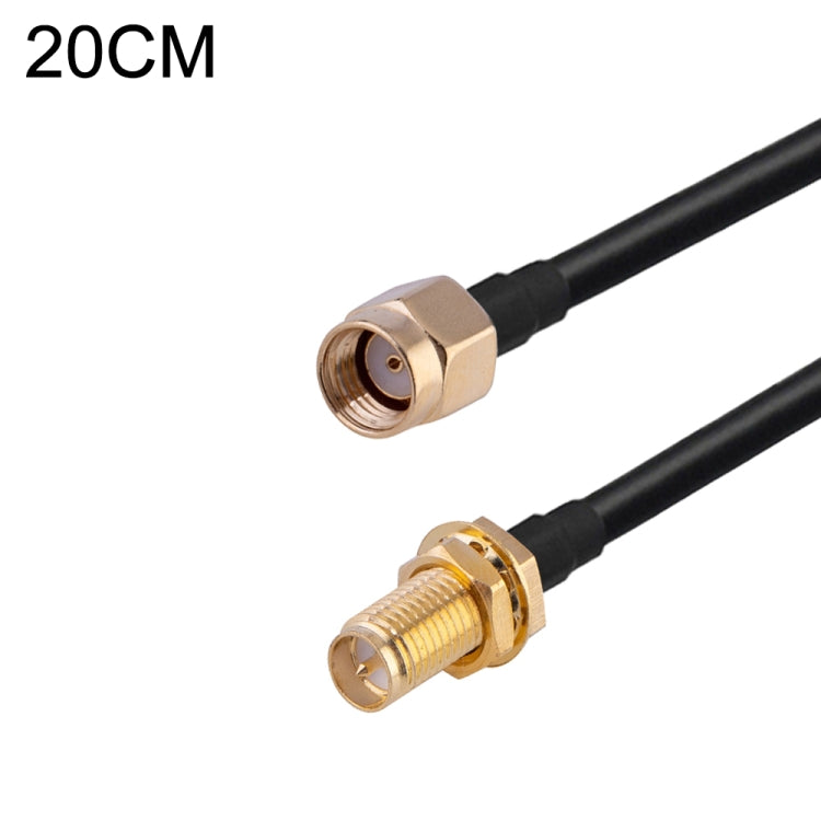 RP-SMA Male to RP-SMA Female RG174 RF Coaxial Adapter Cable, Length: 20cm by buy2fix