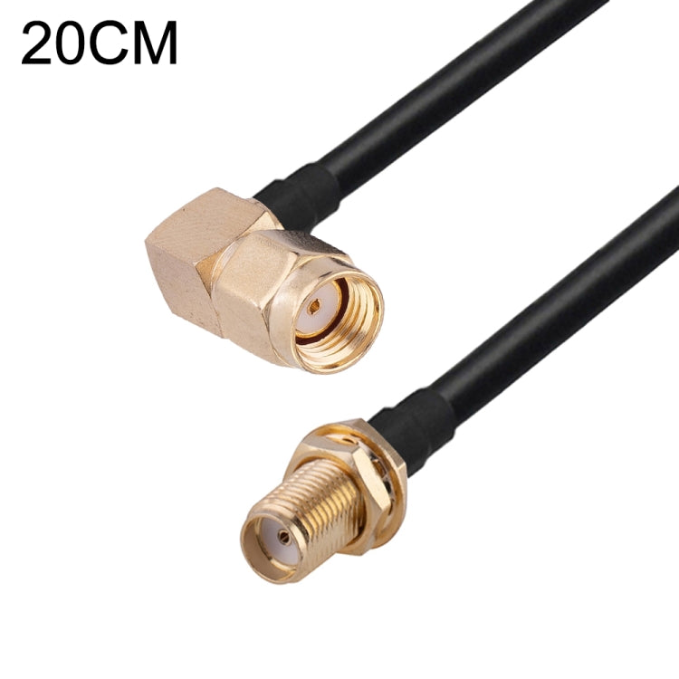 PR-SMA Male Elbow to SMA Female RG174 RF Coaxial Adapter Cable, Length: 20cm by buy2fix
