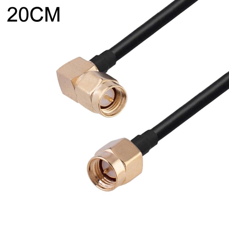 SMA Male Elbow to SMA Male RG174 RF Coaxial Adapter Cable, Length: 20cm by buy2fix
