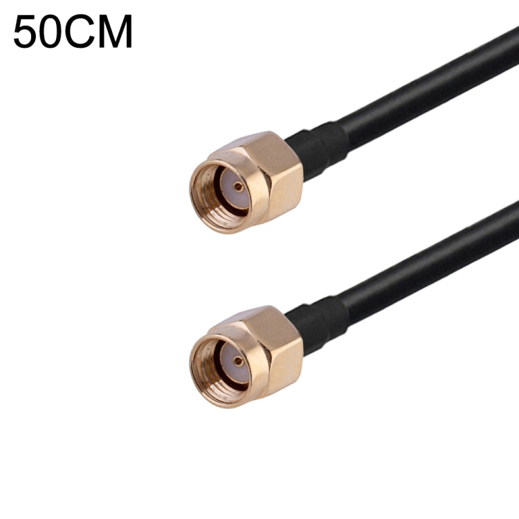 RP-SMA Male to RP-SMA Male RG174 RF Coaxial Adapter Cable, Length: 50cm by buy2fix