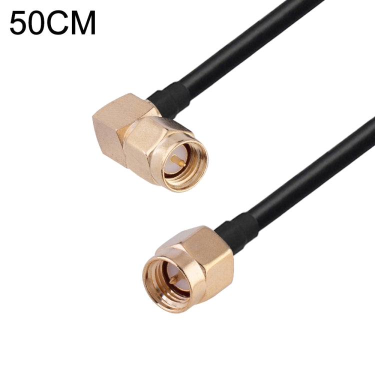 SMA Male Elbow to SMA Male RG174 RF Coaxial Adapter Cable, Length: 50cm by buy2fix