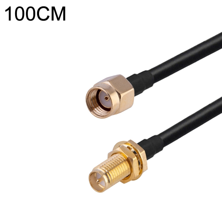 RP-SMA Male to RP-SMA Female RG174 RF Coaxial Adapter Cable, Length: 1m by buy2fix