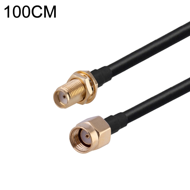 RP-SMA Male to SMA Female RG174 RF Coaxial Adapter Cable, Length: 1m by buy2fix