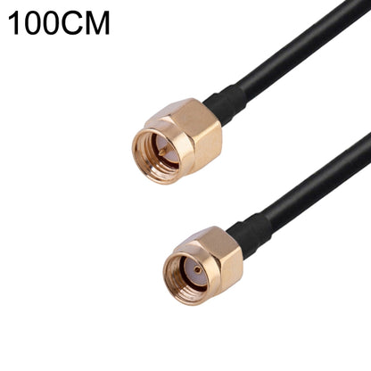 RP-SMA Male to SMA Male RG174 RF Coaxial Adapter Cable, Length: 1m by buy2fix