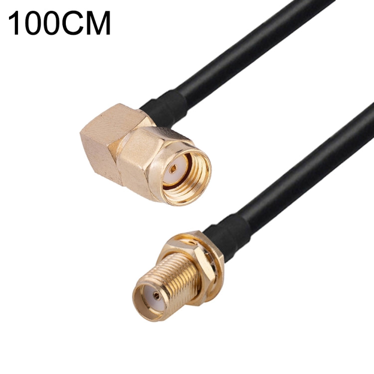 PR-SMA Male Elbow to SMA Female RG174 RF Coaxial Adapter Cable, Length: 1m by buy2fix
