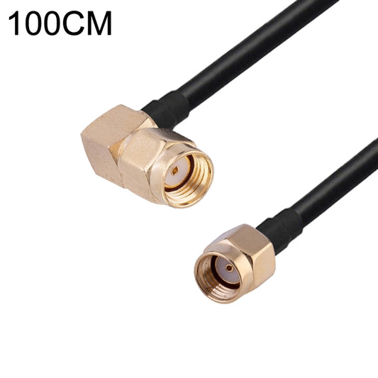 RP-SMA Male Elbow to RP-SMA Male RG174 RF Coaxial Adapter Cable, Length: 1m by buy2fix
