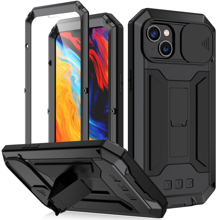 For iPhone 14 R-JUST Shockproof Life Waterproof Dust-proof Case (Black) by R-JUST