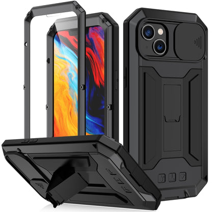 For iPhone 14 R-JUST Shockproof Life Waterproof Dust-proof Case (Black) by R-JUST
