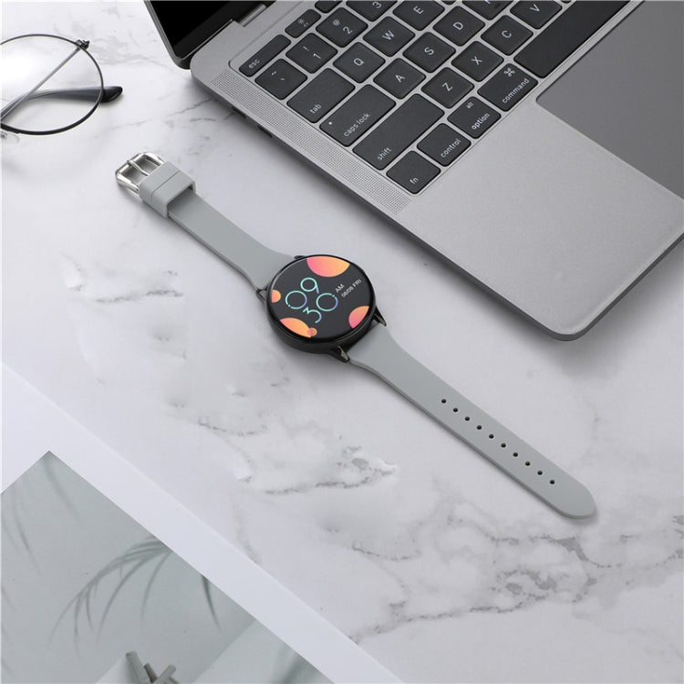 22mm Universal T-buckle Silicone Watch Band(Cloudy Grey) - 22mm Bands by buy2fix | Online Shopping UK | buy2fix