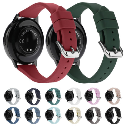 22mm Universal T-buckle Silicone Watch Band(Cloudy Grey) - 22mm Bands by buy2fix | Online Shopping UK | buy2fix