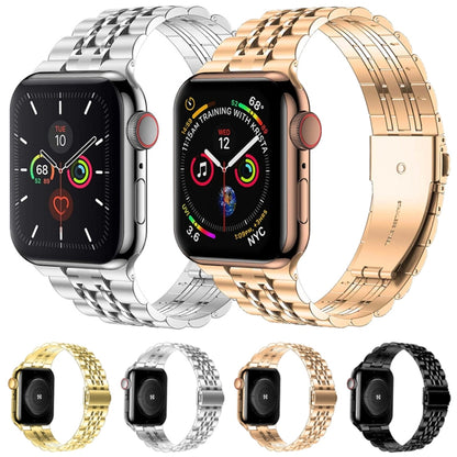 Seven-bead Ultra-thin Stainless Steel Watch Band For Apple Watch Ultra 49mm&Watch Ultra 2 49mm / Series 9&8&7 45mm / SE 3&SE 2&6&SE&5&4 44mm / 3&2&1 42mm(Black) by buy2fix