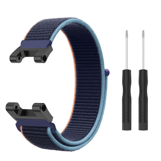 For Amazfit T-Rex / T-Rex Pro / Ares Nylon Loop Watch Band(Purple Blue) - Watch Bands by buy2fix | Online Shopping UK | buy2fix