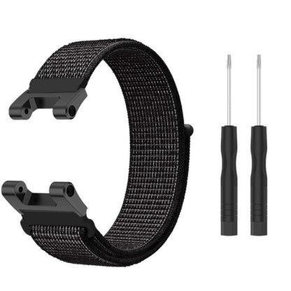 For Amazfit T-Rex / T-Rex Pro / Ares Nylon Loop Watch Band(Black) by buy2fix