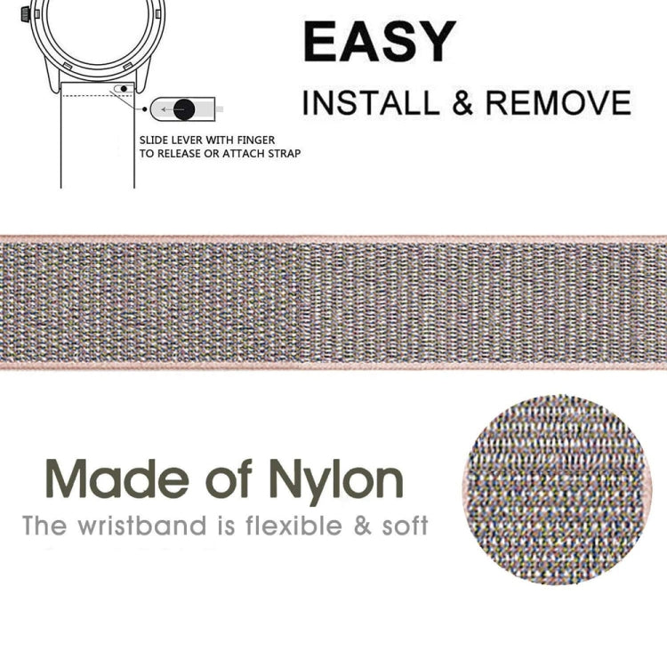 For Amazfit T-Rex / T-Rex Pro / Ares Nylon Loop Watch Band(Black) by buy2fix