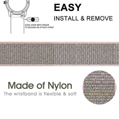 For Amazfit T-Rex / T-Rex Pro / Ares Nylon Loop Watch Band(Black) by buy2fix