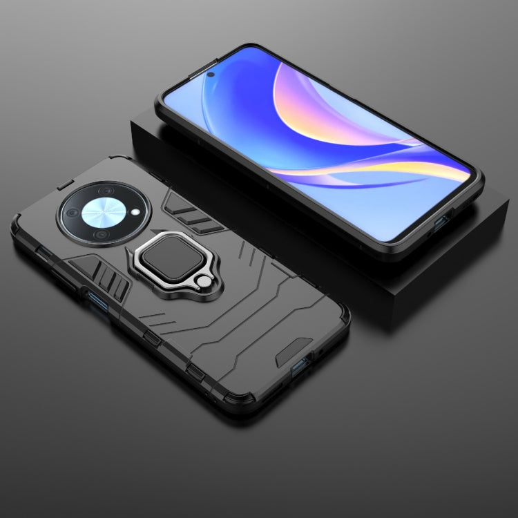 For Huawei nova Y90/Enjoy 50 Pro Shockproof PC + TPU Protective Case with Magnetic Ring Holder(Black) - Huawei Cases by buy2fix | Online Shopping UK | buy2fix