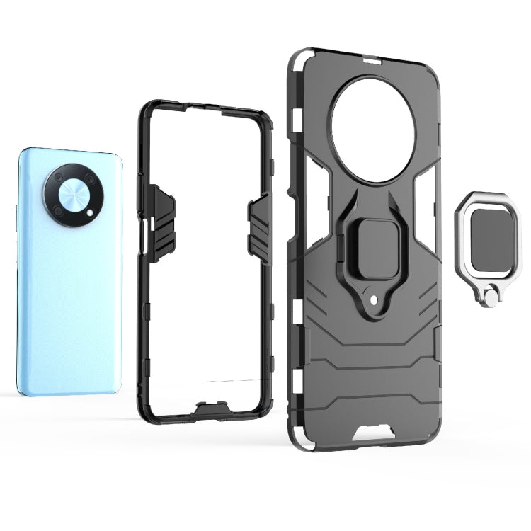For Huawei nova Y90/Enjoy 50 Pro Shockproof PC + TPU Protective Case with Magnetic Ring Holder(Black) - Huawei Cases by buy2fix | Online Shopping UK | buy2fix