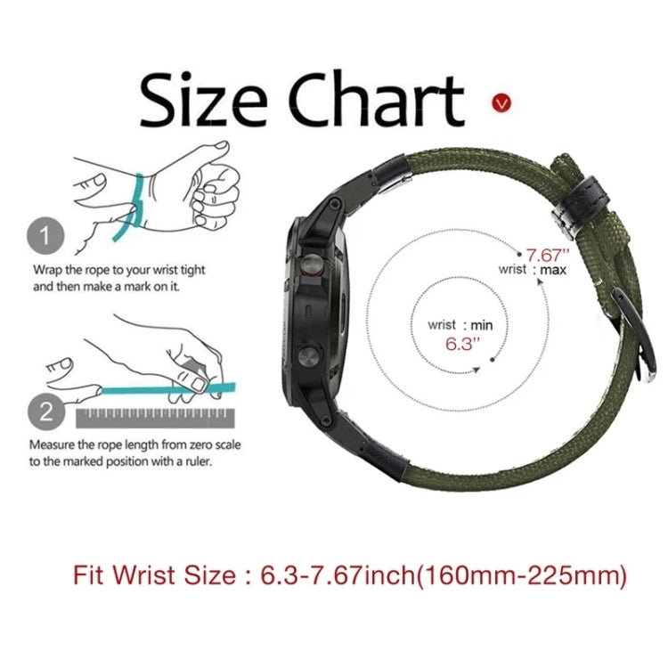 For Amazfit T-Rex / T-Rex Pro / Ares Leather Nylon Watch Band(Khaki) by buy2fix