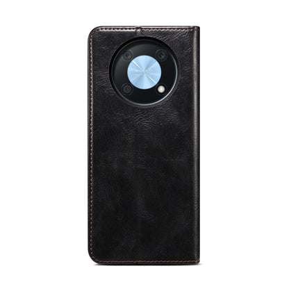 For Huawei nova Y90 4G/Enjoy 50 Pro Oil Wax Crazy Horse Texture Leather Phone Case(Black) - Huawei Cases by buy2fix | Online Shopping UK | buy2fix