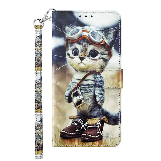 For Samsung Galaxy S20 FE 3D Painted Leather Phone Case(Naughty Cat) by buy2fix